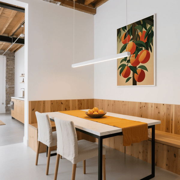 Orange Tree Art Print featuring oranges and green leaves for dining area