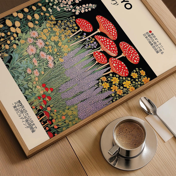Unique Japanese vintage art featuring classic botanical themes