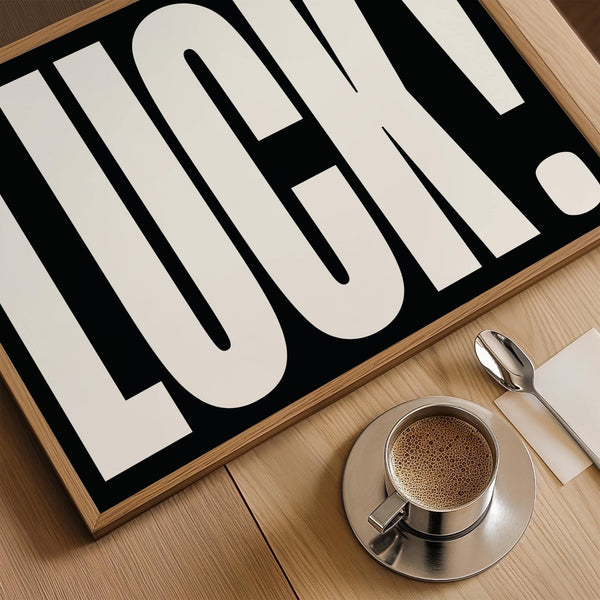 Gift-ready wall art included in stylish lucky gifts selection