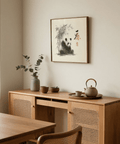 Gray and White Panda Art Print for living room wall decor