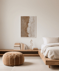 Modern Textured Art Print with earthy tones perfect for bedroom