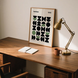 Framed gallery print displayed in a contemporary hallway setup.