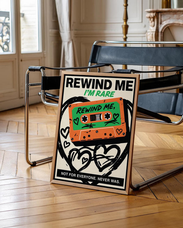 Girlfriend birthday gift featuring retro cassette wall art design.