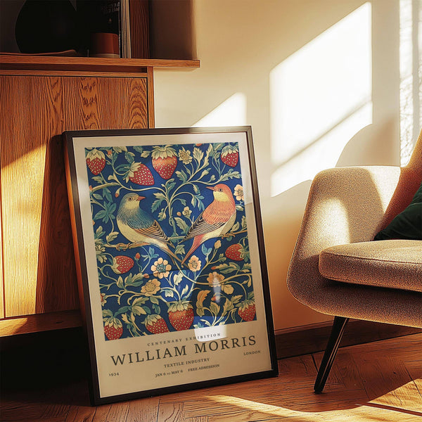 Classic botanical vintage wall art with bold background tones