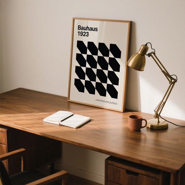Minimalist Bauhaus 1923 poster used as Corporate Office Artwork.
