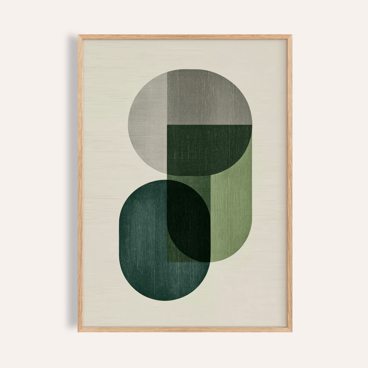 Modern Poster Decor in Green and Gray for living room wall art print