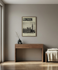 Westminster Palace and clock tower wall art print in Black and White