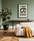 Zoomed typography poster print showing REVISTA CULTURAL DE MEXICO and date line