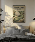 Fantasy Golf Wall Art wall decor showing a flag-topped giant ball and a looping fairway