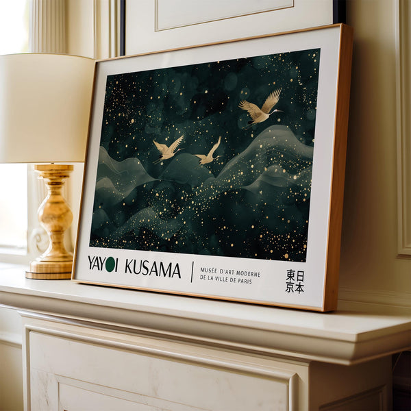 Framed Japanese wall hanging for elegant interiors