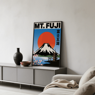 Mt Fuji Wall Art with Japanese landscape theme for office decor