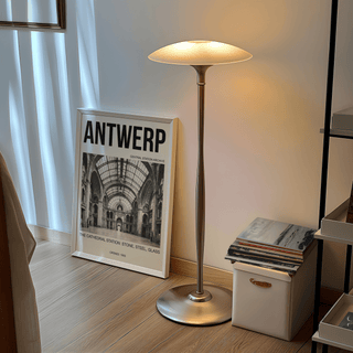 Large title Antwerp Central Station Art Print with cathedral station caption