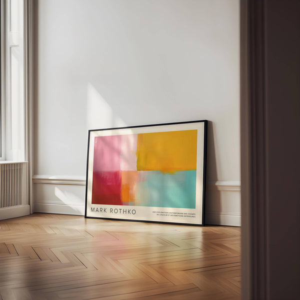 Abstract poster in colorful abstract art style for striking interior accents