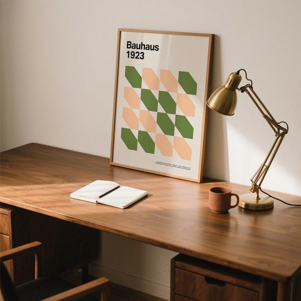 Minimal wall art featuring blush and olive tones from art prints mid century series.