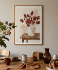 Red Berries Poster showcasing berry branches balanced by negative space
