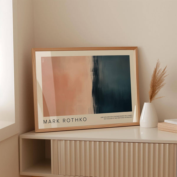 Sophisticated Rothko-style color block wall art in soft palette