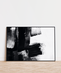 Simple Black and White Art Print for dining room wall art in Black and White