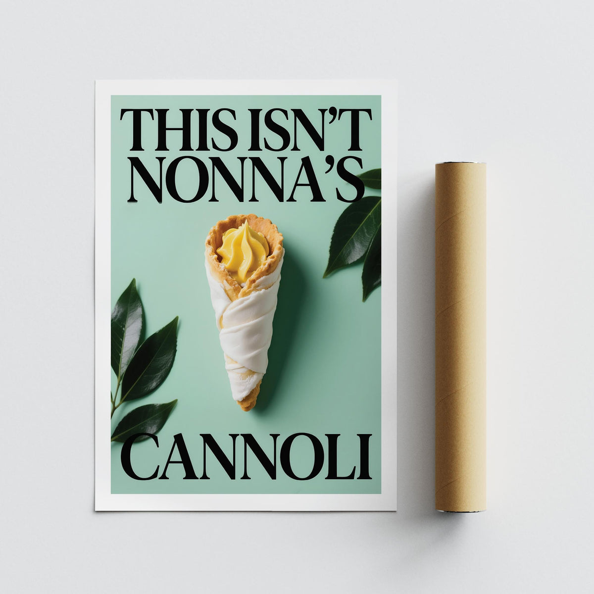 Clean and playful Italian Kitchen Art with graphic food illustration