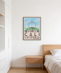 Cali Colombia Art Print leaning on shelf beside plants