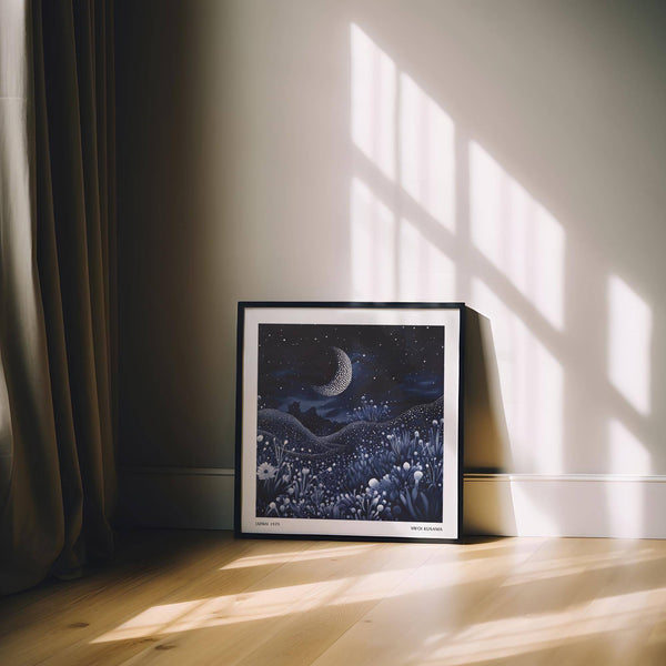 Matte paper print showcasing magical art with the moon scene