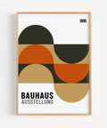 Bauhaus abstract art print with geometric circles
