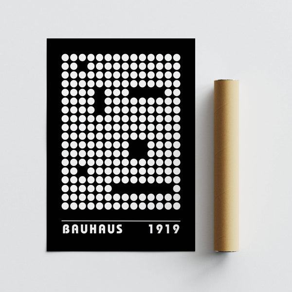 Digital wall art inspired by Bauhaus minimalism