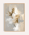Abstract Neutral Art Print in beige and gray, ideal for modern living room wall art