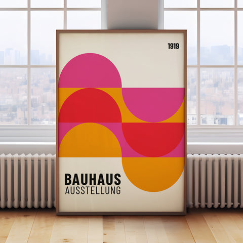 Bauhaus Ausstellung modern art poster for contemporary spaces
