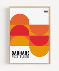 Bauhaus 1919 exhibition poster with geometric shapes
