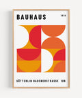 Bauhaus geometric abstract poster with vibrant shapes
