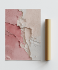 Pink Wabi Sabi Poster with calm Pink, Beige for hallway wall decor