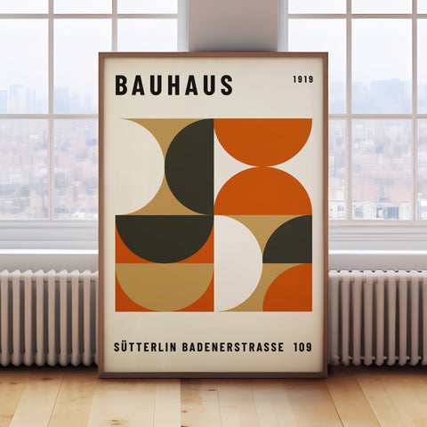 Bauhaus geometric design poster for contemporary spaces
