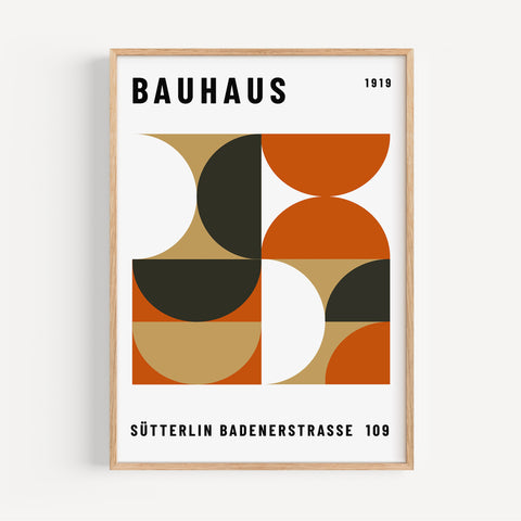 Bauhaus geometric design poster for contemporary spaces
