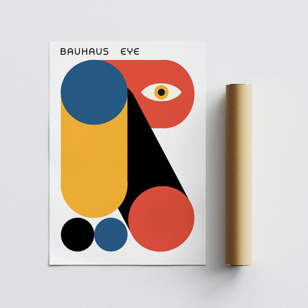 High-quality Bauhaus graphic print on matte paper