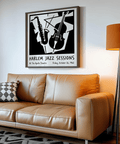 Jazz-themed Music Poster Wall Art for music room in Black and White