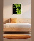 Modern Buddha Print green wall art suitable for hallway decor