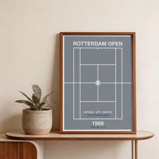 Rotterdam Open Poster framed mockup on modern office wall