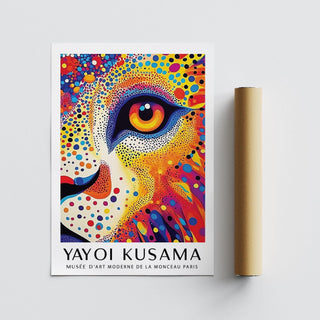 Abstract Lion Animal Poster inspired by pop art and animal symbolism.