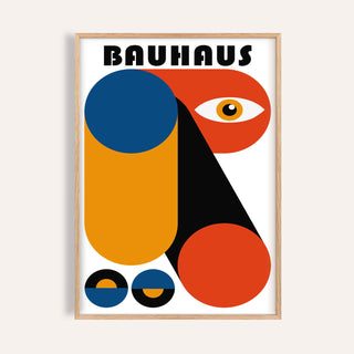 Bauhaus graphic featuring bold geometric shapes