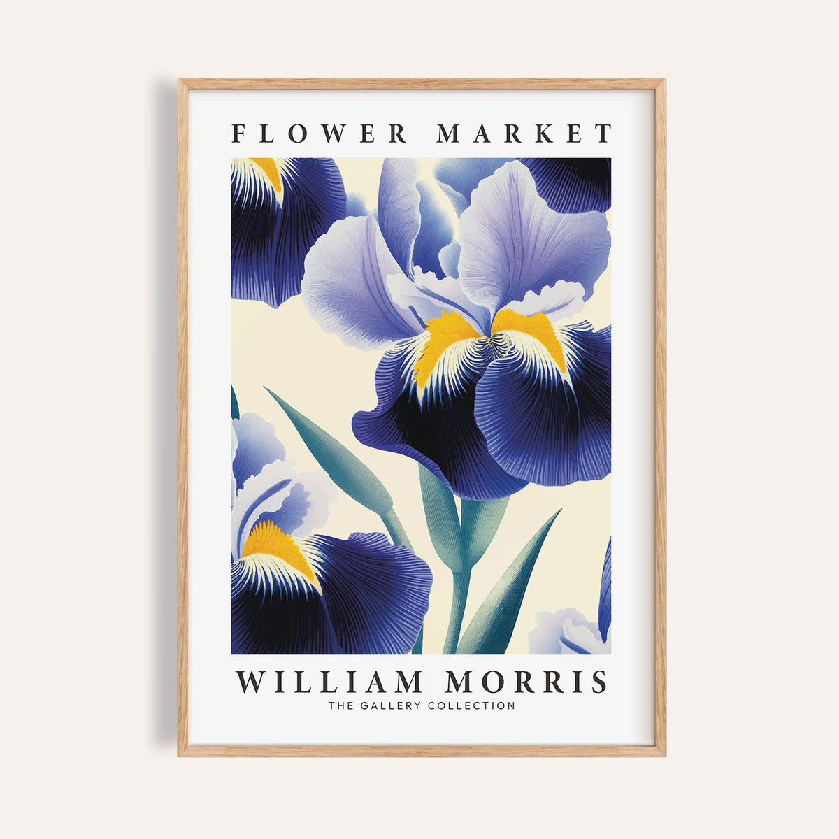 Purple flower wall art featuring botanical floral design