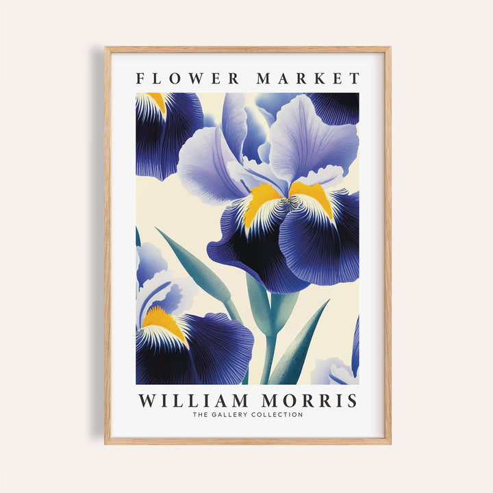 Purple flower wall art featuring botanical floral design