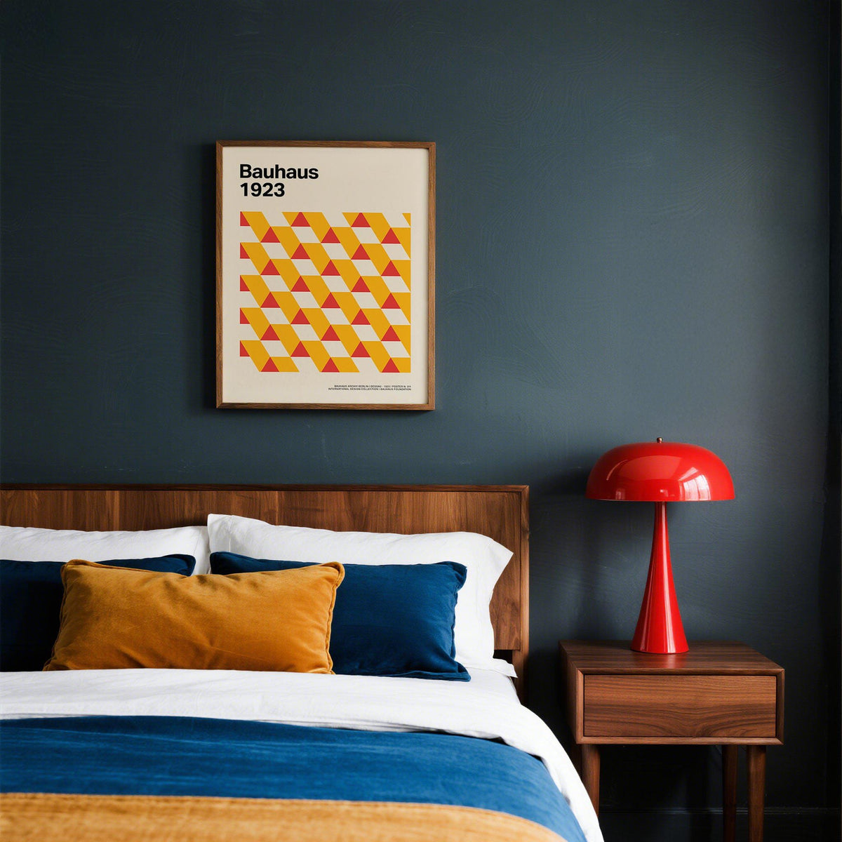 Bold triangle pattern featured in art posters gallery Bauhaus 1923 print.