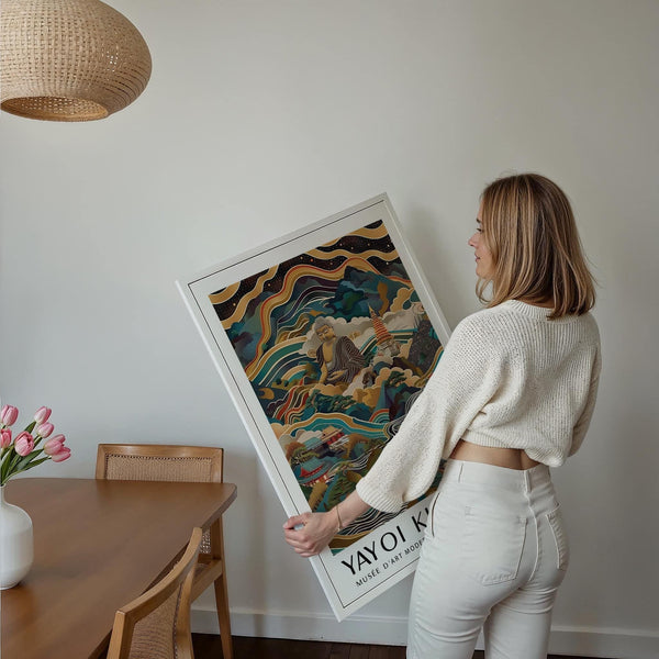 Contemporary Buddha poster for home and yoga studios