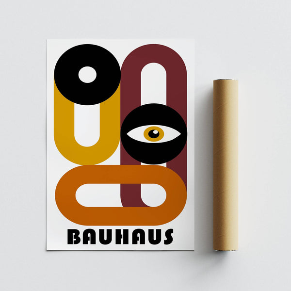 Retro home decor inspired by Bauhaus movement principles