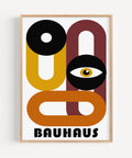 Bold geometric Bauhaus poster for minimalist and modern living room decor