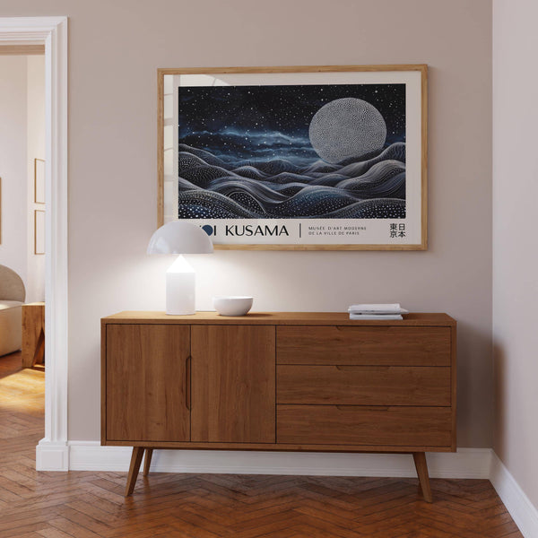 Framed space art wall print for modern decor