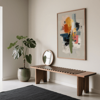 Colorful Textured Print, multicolored tones, dining area, art print