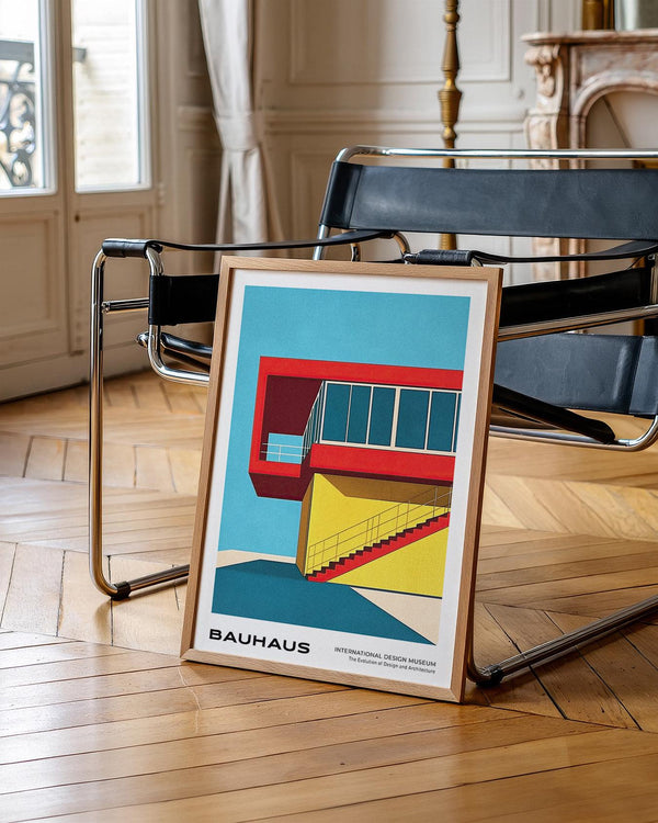 Art mid century modern design with strong geometric forms and clean lines.