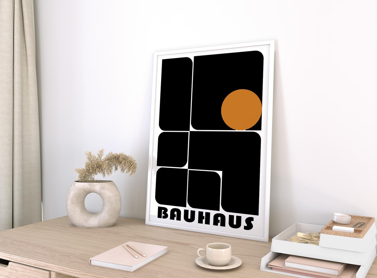 Bold contrast design in minimalist office artwork prints for office walls