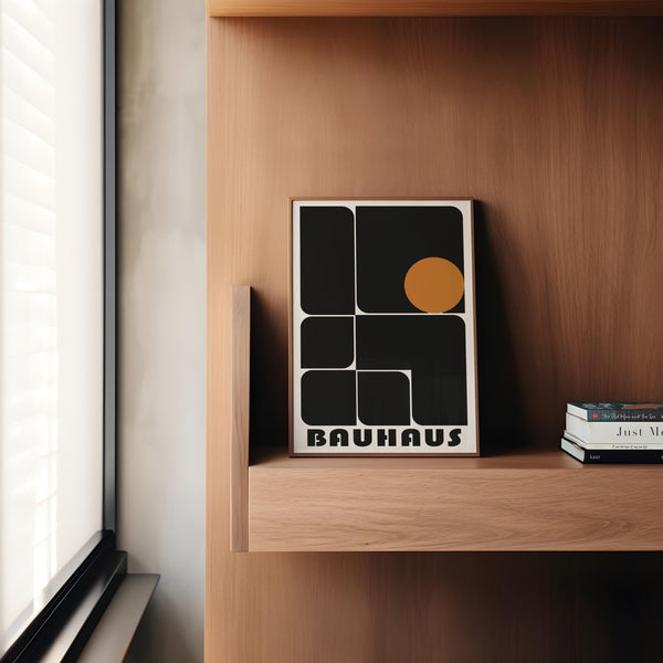 Graphic art for office decor using Bauhaus office artwork prints